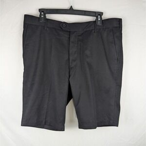 Bugatchi Men's Black Golf Shorts Size 36 No Slip Waistband 10 Pockets